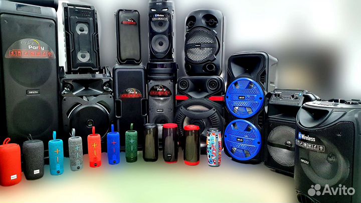 Большие мощные блютуз колонки до 240Ватт рассрочка