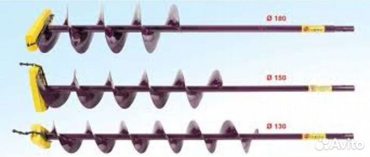 Ледобур-шнек правого вращения неро 180 мм