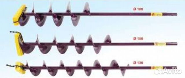 Ледобур-шнек правого вращения неро 180 мм