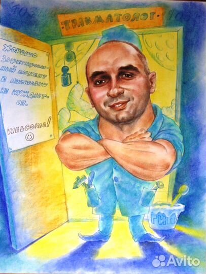 Шарж по фото,художник на праздник