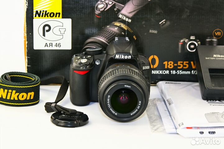 Nikon D3100 14.2MP зеркалка Kit AF-S 18-55