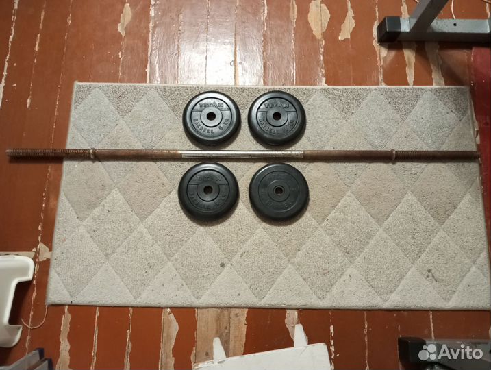 Штанга, гриф, блины