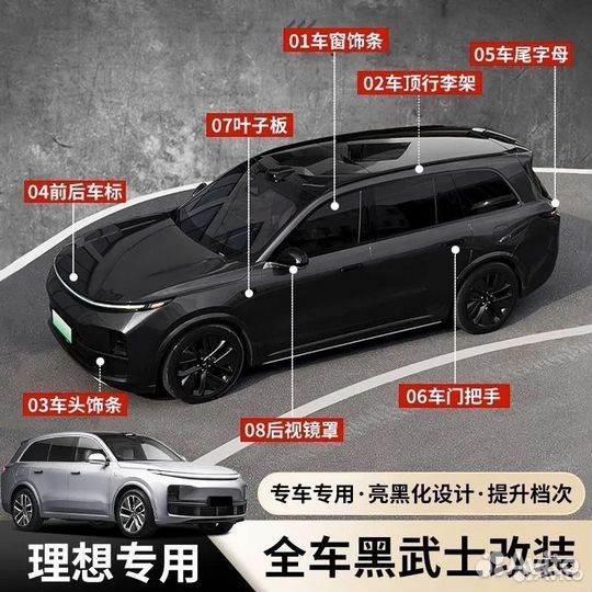 Антихром полный комплект на Lixiang L7