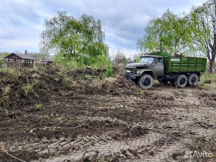 Аренда экскаватора-погрузчика Очиcтка участков