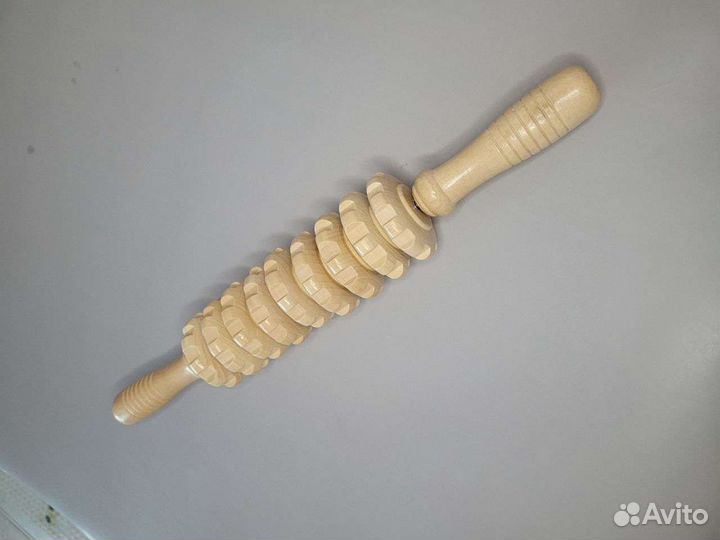 Массажный ролик деревянный антициллюлитный