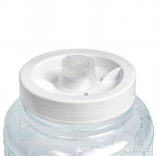 Банка стеклянная с гидрозатвором, 9 л