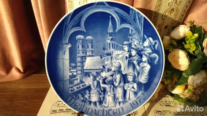 Коллекционная тарелка Рождество 1972 Bavaria