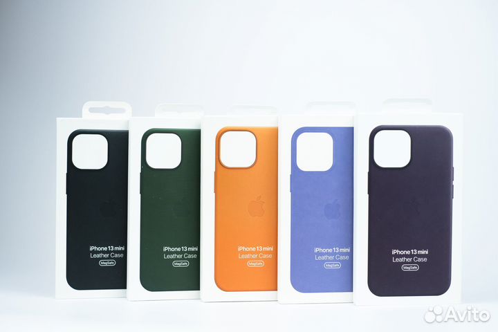 Чехол iPhone 13 mini кожаный MagSafe