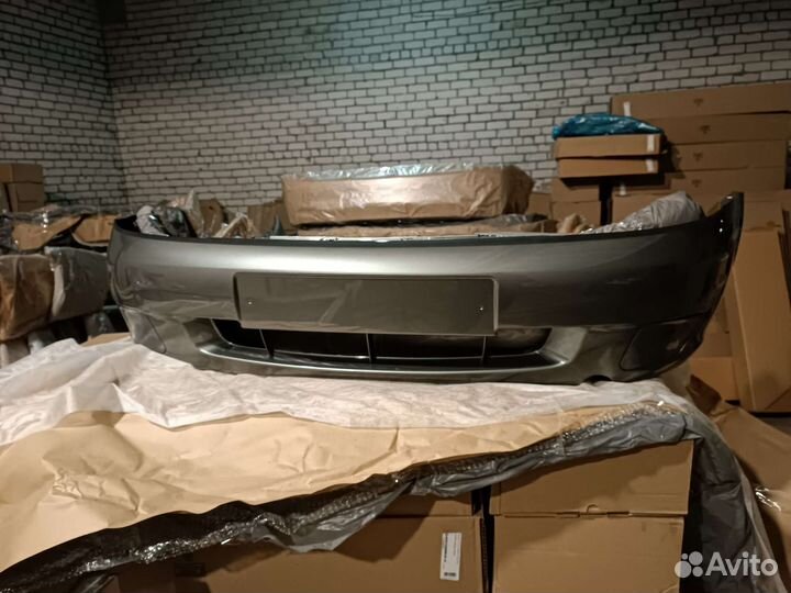 Бампер передний kalina 1 совиньон тёмно-серый