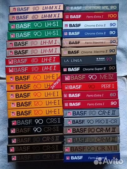 Аудиокассеты basf, sony, denon, thats, triad