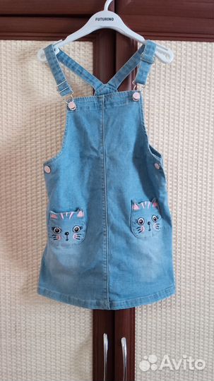 Джинсовый сарафан для девочки 116 122