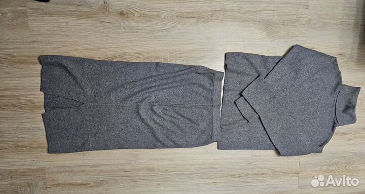 Костюм женский теплый трикотажный с юбкой