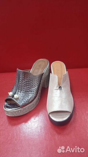 Сабо жеские кожаные 38 размера Турция