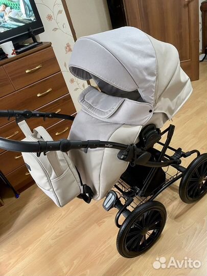 Коляска 2 в 1 indigo эко кожа