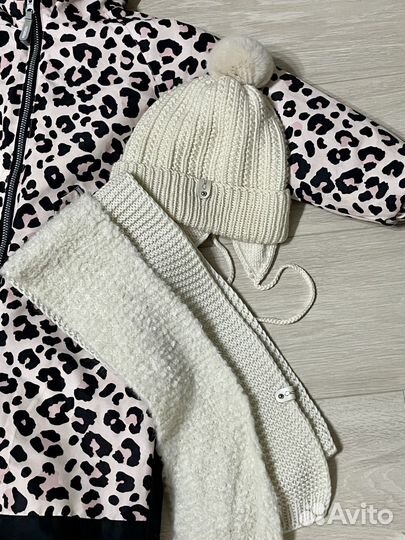 Зимний комбинезон 110+ботинки reima +шапка и шарф