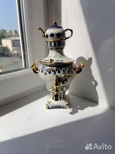 Самовар фарфор Гжель СССР