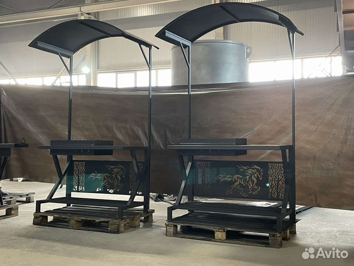 Мангал с крышей