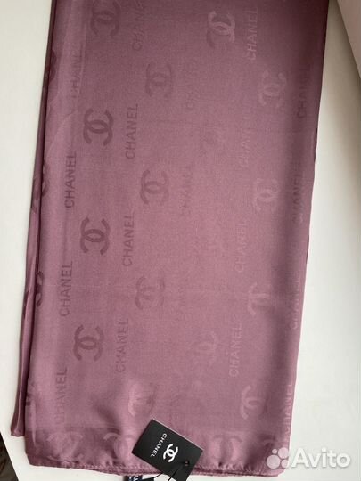Платок шелковый Chanel Слива новый
