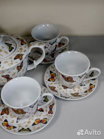 Сервиз чайный VaBene бабочки