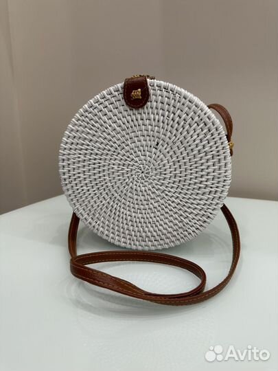 Сумка плетеная круглая
