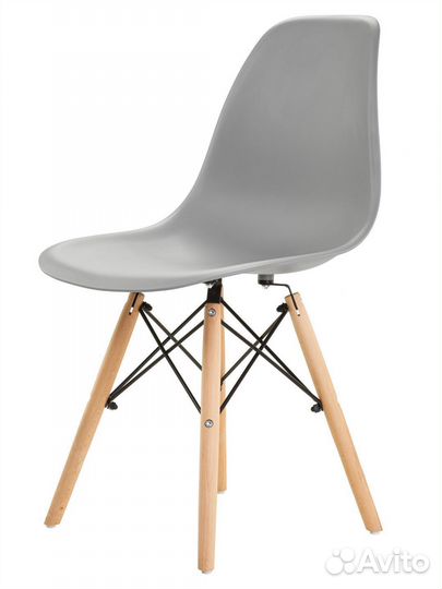 Стул в стиле eames DSW, светло- серый, 1 шт