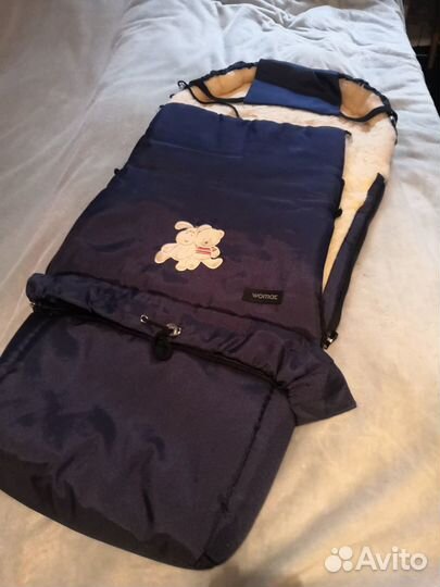 Меховой конверт из овчины в коляску