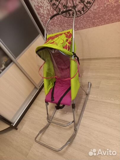 Детские санки коляска