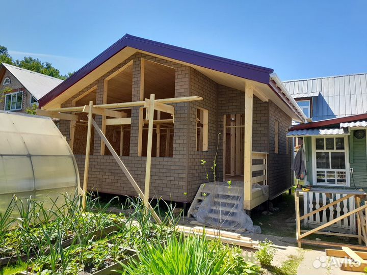 Строительство деревянных домов веранды крыши бани