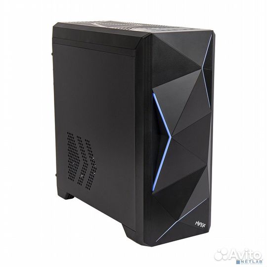 Case hiper A68 черный без бп ATX 1x92mm 2xUSB2.0 1