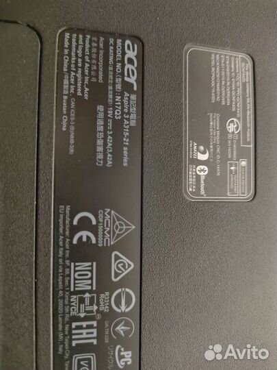 Ноутбук Acer aspire 3 a315 21
