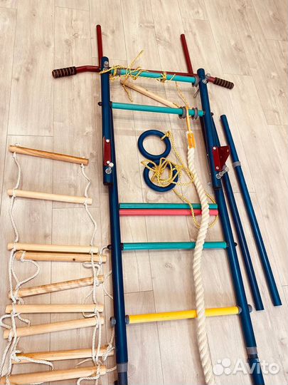 Шведская стенка бу в распор турник несъемный