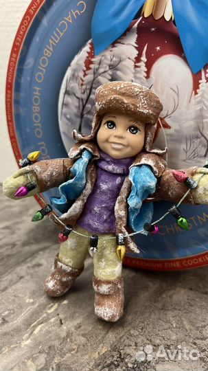 Ватная елочная игрушка 