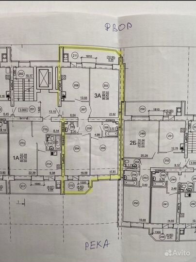 3-к. квартира, 96 м², 3/9 эт.