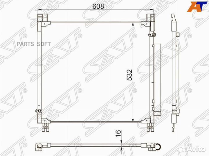 Радиатор кондиционера Тойота Хайлюкс 15