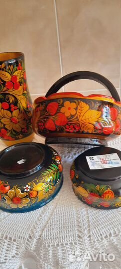 Набор посуды из Хохломы СССР
