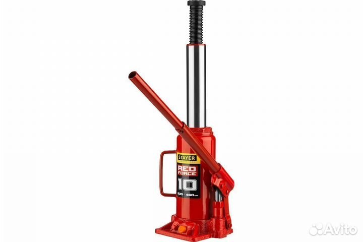 Домкрат бутылочный Stayer RED force 10т, 230-460мм