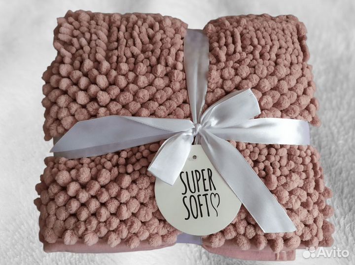 Коврик для ванной, розовый