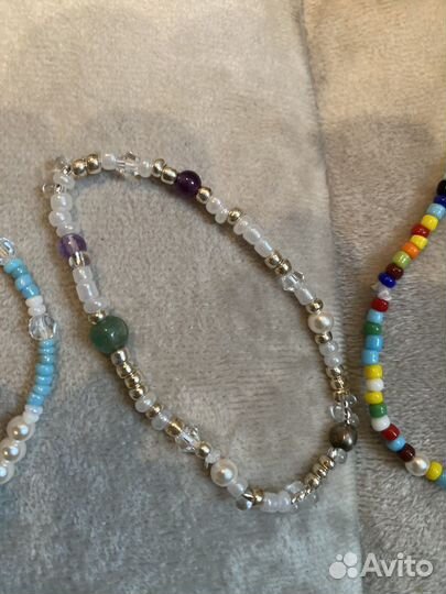 Браслет из японского бисера на руку и ногу