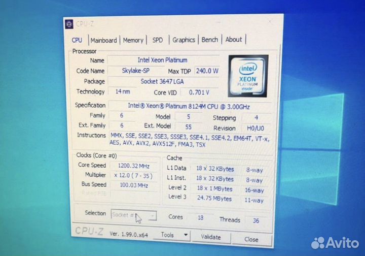 Intel Xeon Platinum 8124M LGA3647
