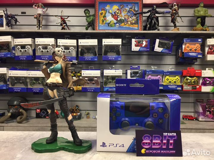 Джойстик PS4 V2 синий + наушники Samsung Galaxy