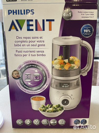 Пароварка блендер philips avent 4 в 1