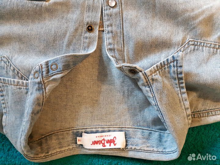 Рубашка джинсовая женская летняя р- р 50