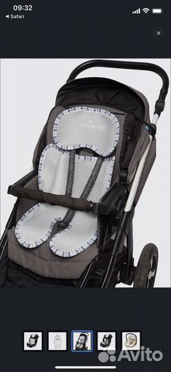 Дышащий матрасик в автокресло, белая 3D-сетка