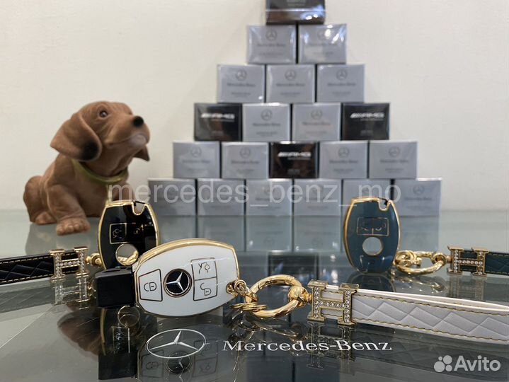 Чехол для ключа Мерседес Бенц с ремешком