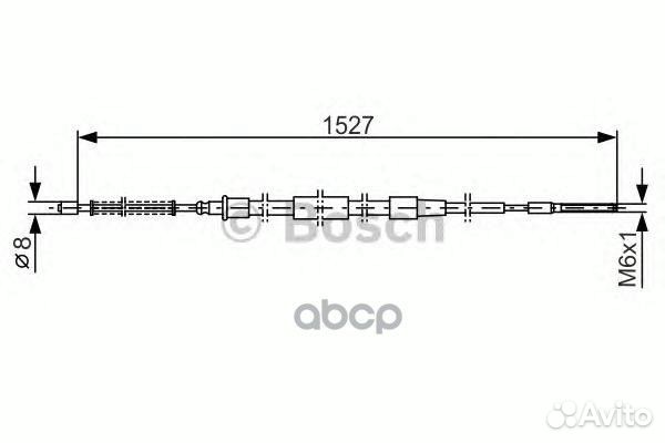 Трос стояночного тормоза 1987477164 Bosch