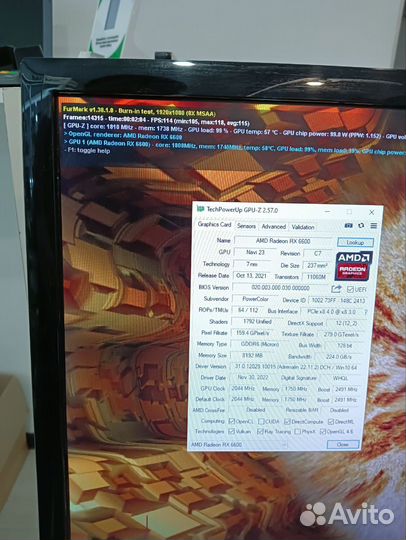 Видеокарта PowerColor AMD Radeon RX 6600 Hellhound