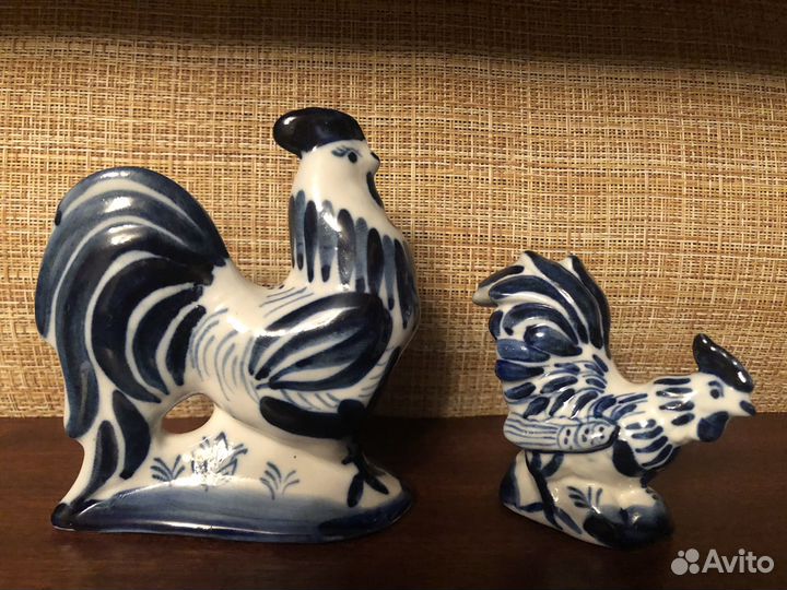 Гжель петух и курочка