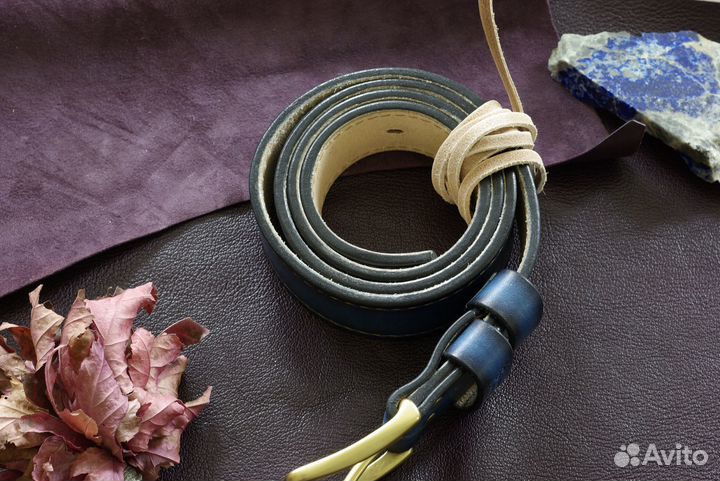 Ремень из кожи буйвола. Ручная работа. На заказ