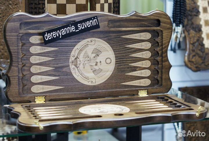 Нарды ручной работы герб Дагестан