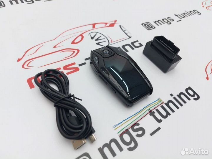 Смарт ключ Volvo дизайн BMW черный с экраном